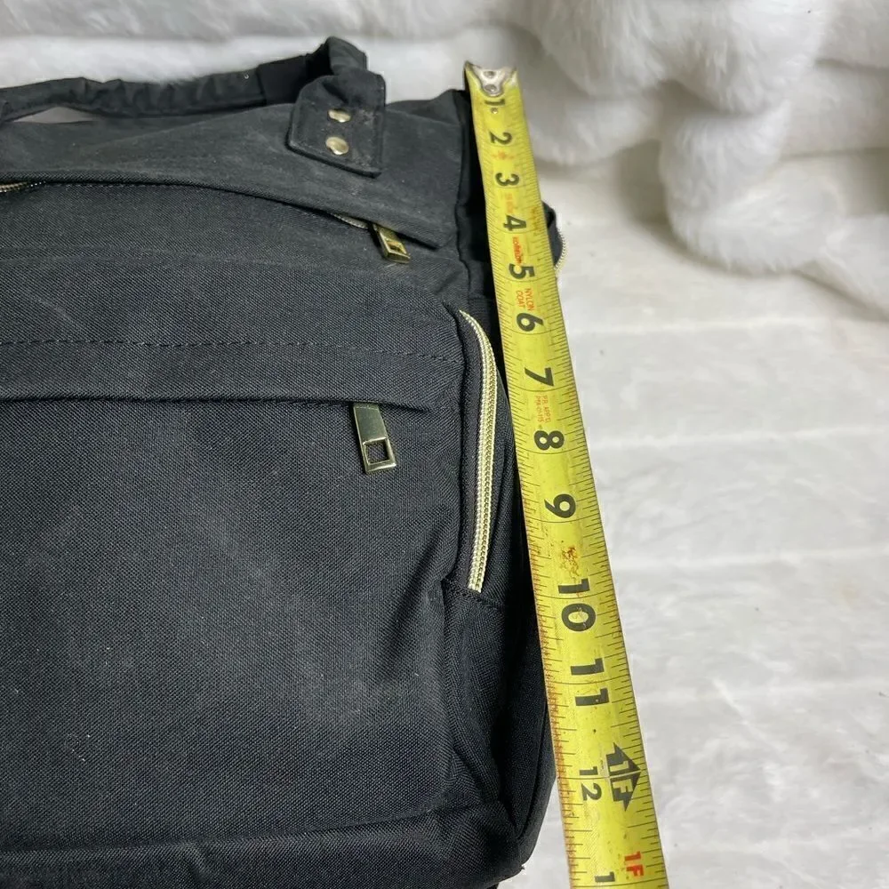 NWT lovevook black  canvas laptop backpack with USB port fit up to 17” l…